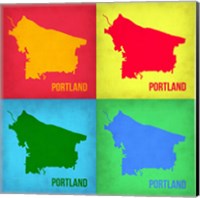 Framed Portland Pop Art Map 1