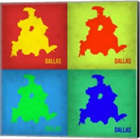 Framed Dallas Pop Art Map 1