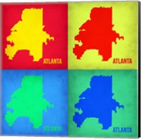 Framed Atlanta Pop Art Map 1