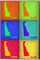 Framed Delaware Pop Art Map 1