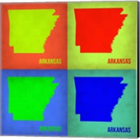 Framed Arkansas Pop Art Map 1