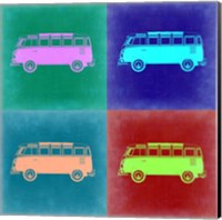 Framed VW Bus Pop Art 2