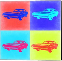 Framed Dodge Charger Pop Art 2