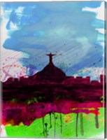 Framed Rio Watercolor Skyline