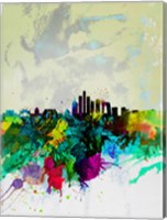 Framed Beijing Watercolor Skyline