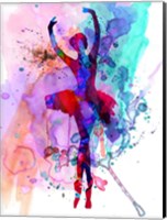 Framed Ballerina's Dance Watercolor 3