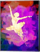 Framed Flying Ballerina Watercolor 2