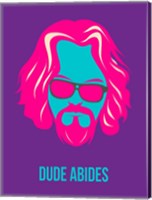 Framed Dude Abides Purple