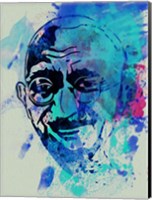 Framed Gandhi Watercolor 1