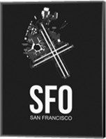 Framed SFO San Francisco Airport Black
