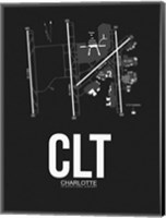 Framed CLT Charlotte Airport Black