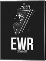 Framed EWR Newark Airport Black