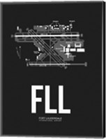 Framed FLL Fort Lauderdale Airport Black