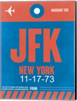 Framed JFK New York Luggage Tag 1