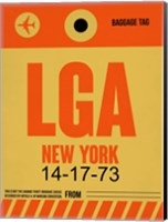 Framed LGA New York Luggage Tag 1