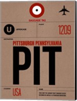 Framed PIT Pittsburgh Luggage Tag 1