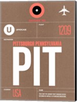 Framed PIT Pittsburgh Luggage Tag 2