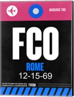 Framed FCO Rome Luggage Tag 2