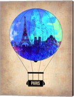 Framed Paris Air Balloon