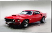 Framed 1969 Ford Mustang