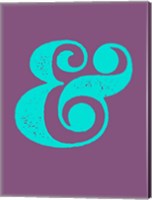 Framed Ampersand Purple and Blue