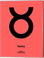 Framed Taurus Zodiac Sign Black