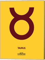 Framed Taurus Zodiac Sign Brown