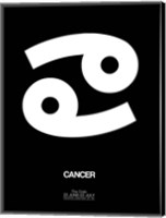 Framed Cancer Zodiac Sign White
