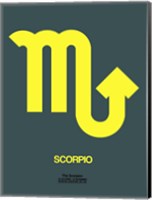 Framed Scorpio Zodiac Sign Yellow