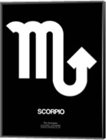 Framed Scorpio Zodiac Sign White