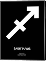 Framed Sagittarius Zodiac Sign White