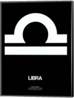 Framed Libra Zodiac Sign White