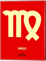 Framed Virgo Zodiac Sign Yellow