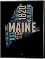 Framed Maine Word Cloud 1