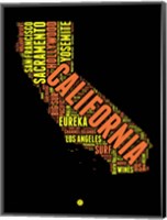 Framed California Word Cloud 1