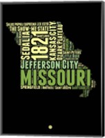 Framed Missouri Word Cloud 1