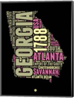 Framed Georgia Word Cloud 1