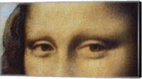 Framed Mona Lisa - Detail Of Eyes