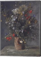 Framed Flowers in a Vase, c. 1866