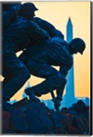 Framed Iwo Jima Memorial at Dusk, Arlington National Cemetery, Arlington, Virginia