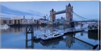 Framed St. Katharine Pier and Tower Bridge, Thames River, London, England