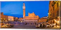 Framed Clock Tower, Torre Del Mangia, Tuscany, Italy