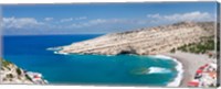 Framed Matala Bay, Heraklion District, Crete, Greece