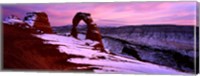 Framed Arches National Park with Snow, Utah