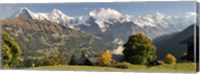 Framed Lauterbrunnen Valley with Mt Eiger, Switzerland