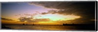 Framed Key West Sea at Sunset, Monroe County, Florida