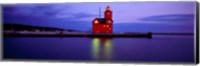 Framed Big Red Lighthouse at Dusk, Holland, Michigan