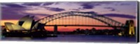 Framed Sydney Harbor Bridge At Sunset,  Australia