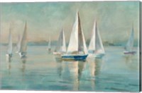 Framed Sailboats at Sunrise