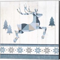Framed Nordic Geo Lodge Deer III
